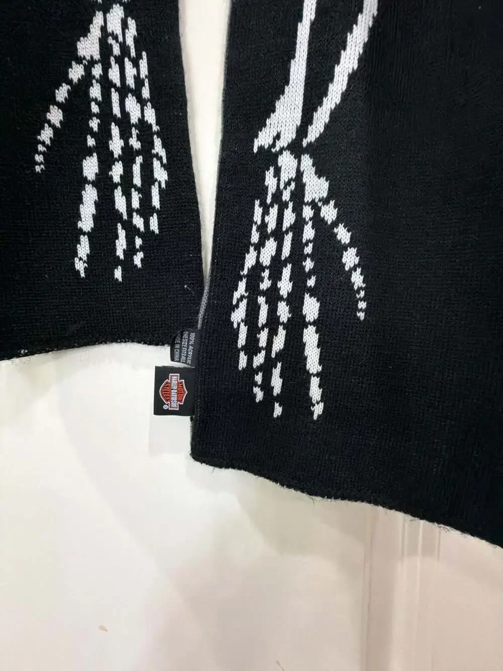 Harley-Davidson Skull and Flame Knit Scarf